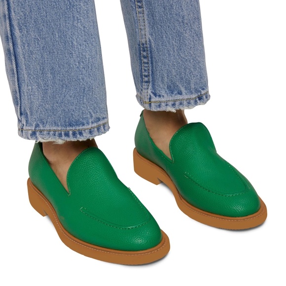 Matt & Nat W's Vegan Loafer- green W39 - Picture 1 of 4